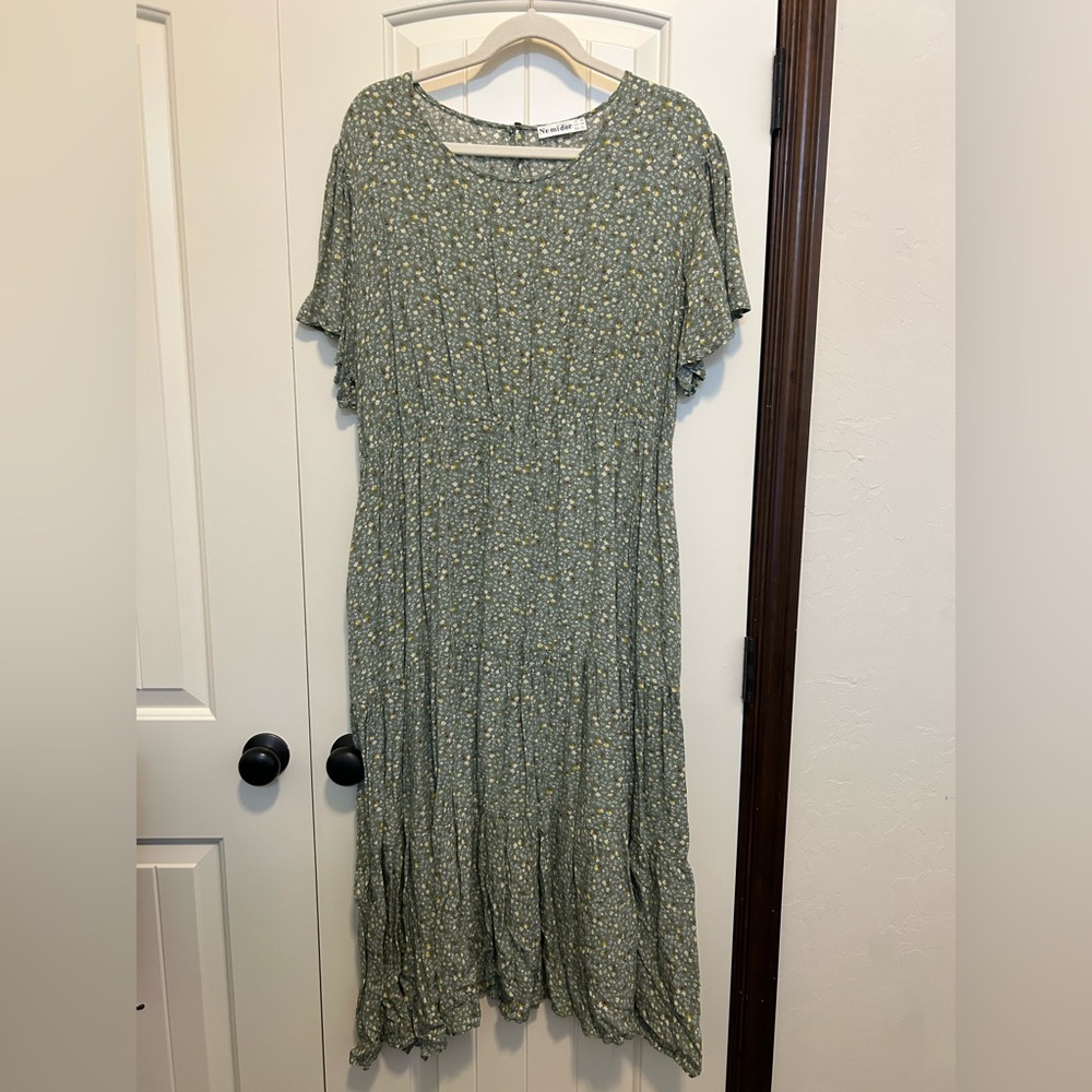 Floral Green Dress